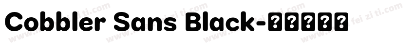 Cobbler Sans Black字体转换